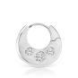 Diamond Crescent Reversible Hoop Earring