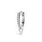 Single Short Spike Diamond Eternity Hoop Earring