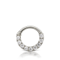 Cubic Zirconia Horizontal Eternity Hoop Earring