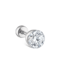 Invisible Diamond Threaded Stud Earring with Diamond Back
