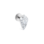 Invisible Set Kite Diamond Threaded Stud Earring