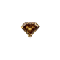 Invisible Set Silhouette Cognac Diamond Threaded Stud