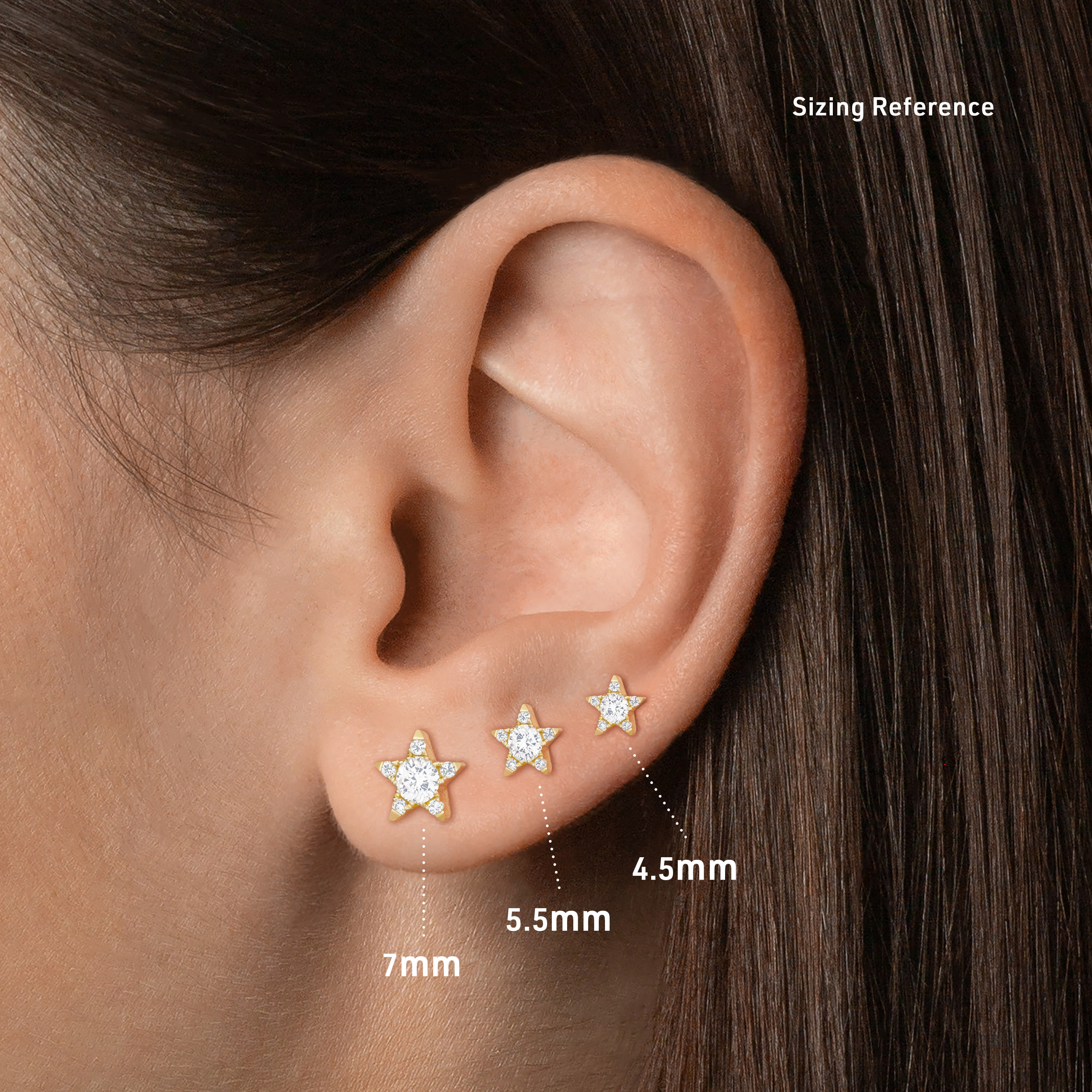 Star diamante earrings on sale
