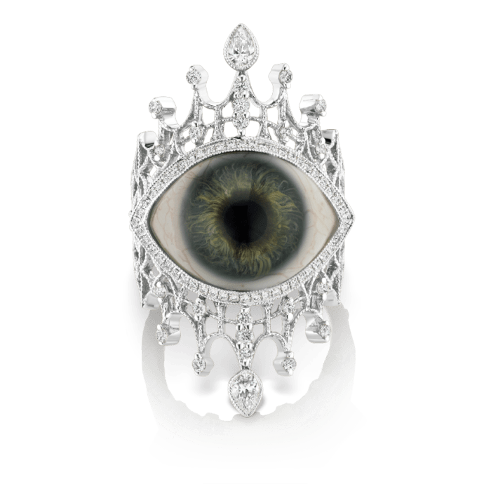 Diamond Crown Eye Finger Ring