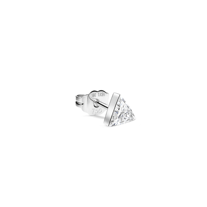 Invisible Set Triangle Diamond Stud Earring