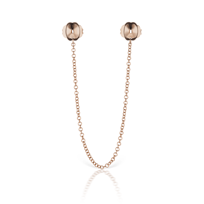 Connecting Chain Stud Earring Backs Rose Gold 76 mm