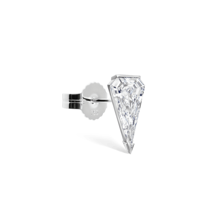 Low Profile Silhouette Diamond Stud Earring