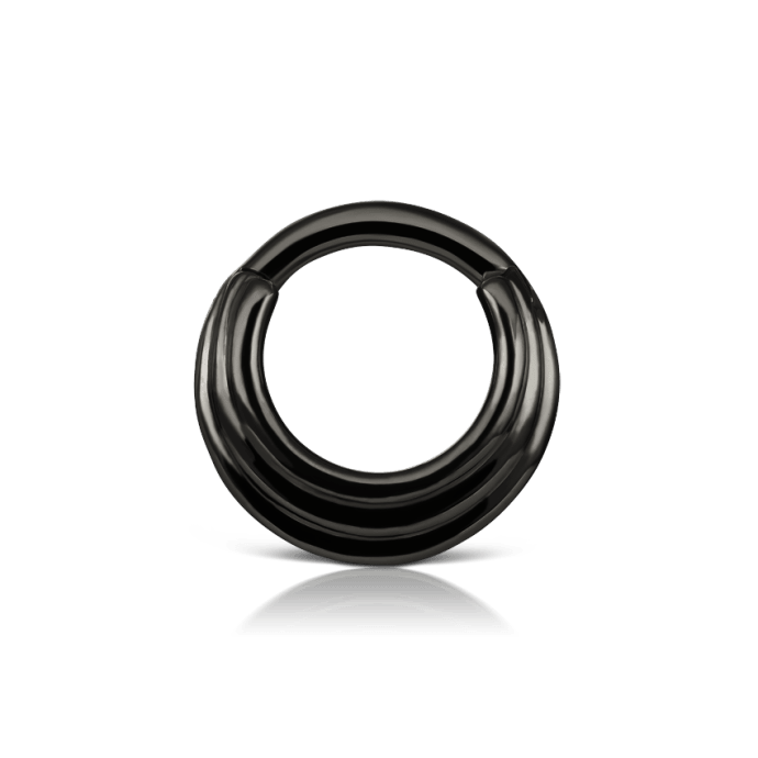 Hiranya Hoop Earring Black Gold 6.5mm 16 Gauge = 1.3mm