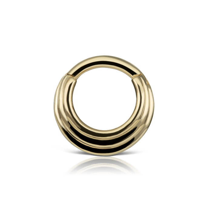 Hiranya Hoop Earring Yellow Gold 6.5mm 16 Gauge = 1.3mm