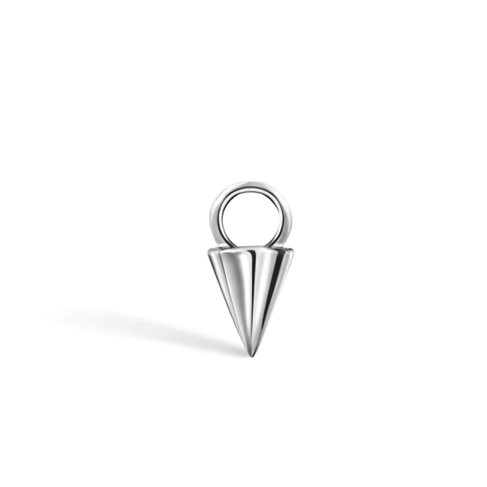 Small Spike Charm White Gold