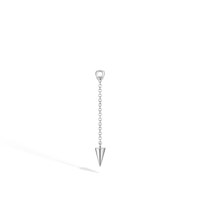 Pendulum Charm with Short Spike White Gold 20 mm