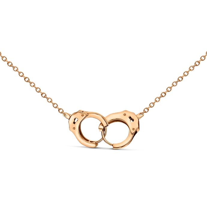 Handcuff Necklace Rose Gold 13 Inches 1.5mm