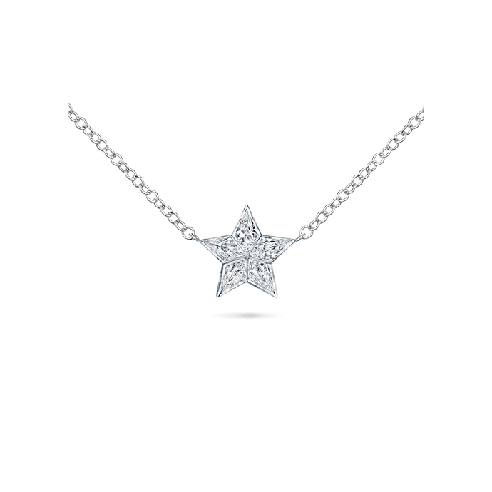9mm Invisible Set Diamond Star Necklace