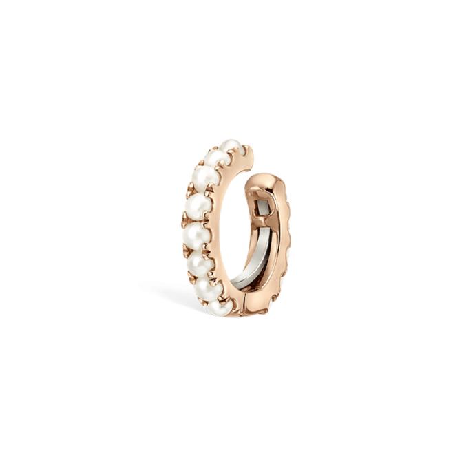 Pearl Eternity Tash Cuff Earring Rose Gold 6.5mm