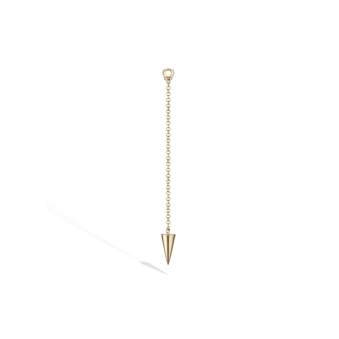 Pendulum Charm with Long Spike Yellow Gold 40mm