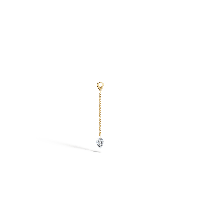 Pendulum Charm with Pear Diamond Yellow Gold 20 mm