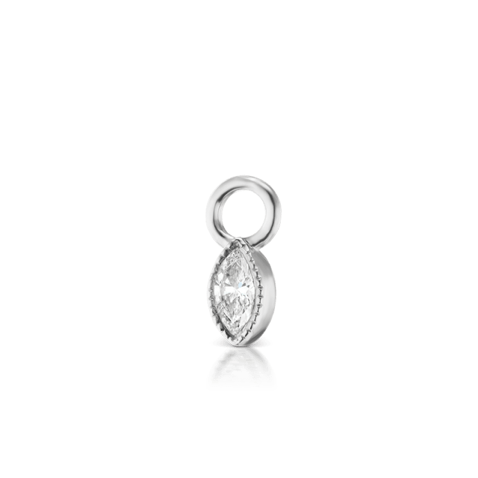 Scalloped Marquise Diamond Charm