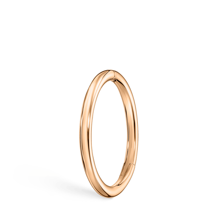 Plain Gold Hoop Earring Rose Gold 11mm 16 Gauge = 1.3mm