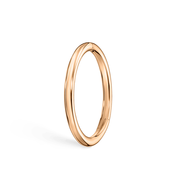 Plain Gold Hoop Earring Rose Gold 11mm 14 Gauge = 1.6mm