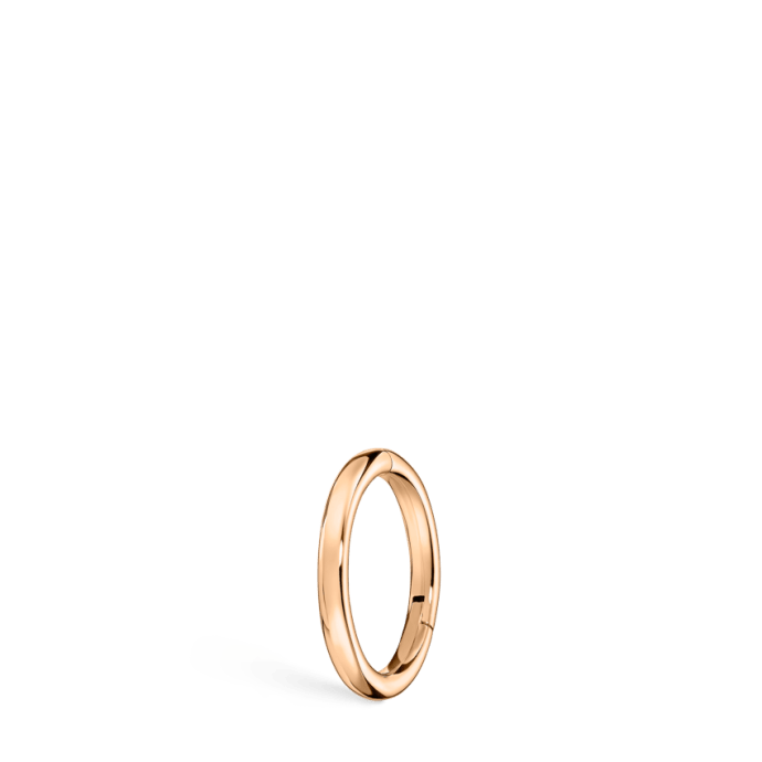 Plain Gold Hoop Earring Rose Gold 6.5mm 18 Gauge = 1.02mm