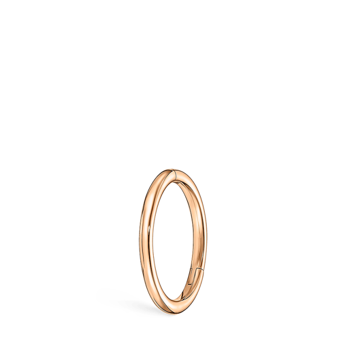 Plain Gold Hoop Earring Rose Gold 8mm 18 Gauge = 1.02mm