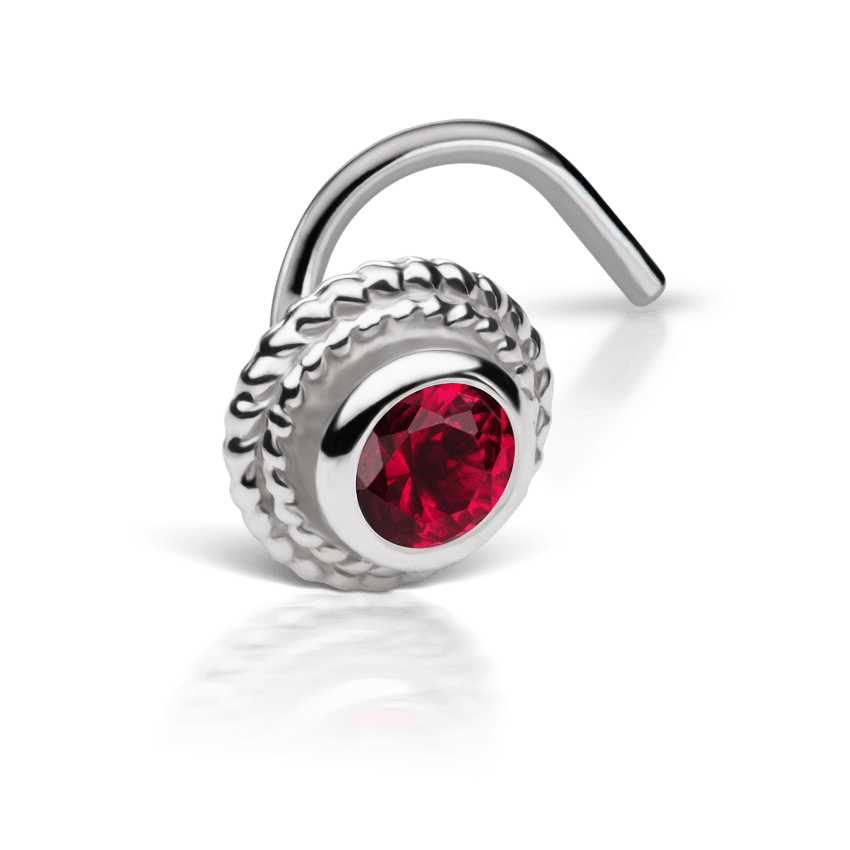Ruby Thin Braid Nostril Screw