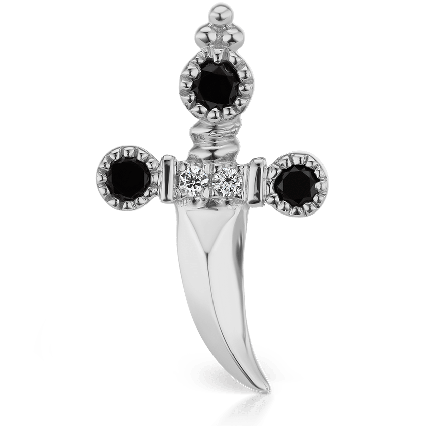 Black and White Diamond Trinity Dagger Frontal