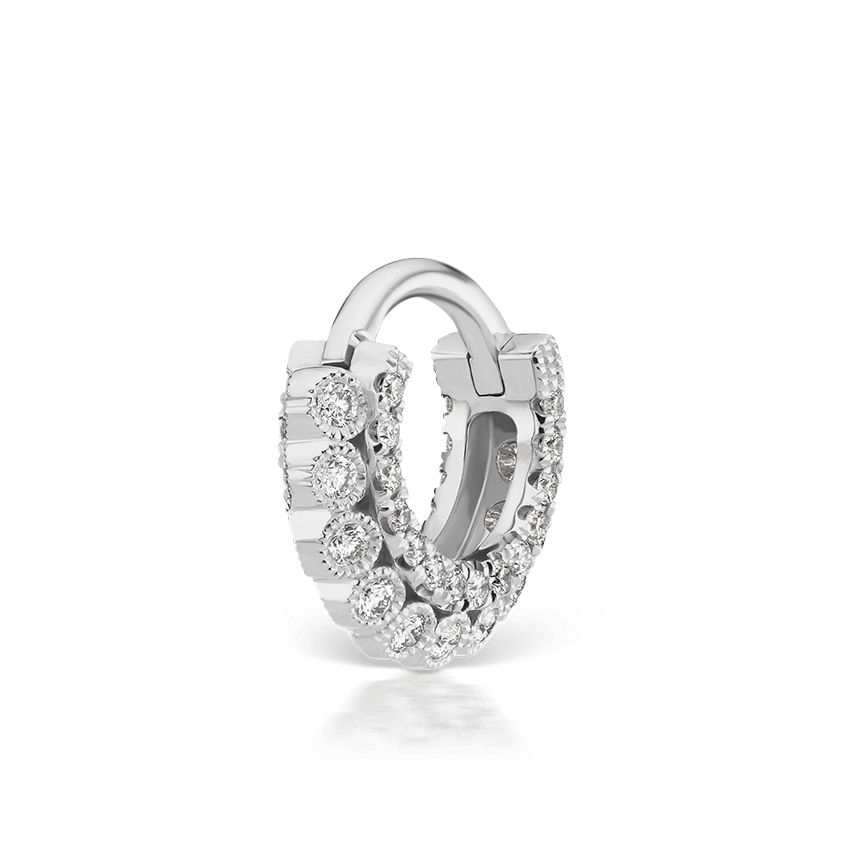 Diamond Double-sided Apsara Hoop Earring