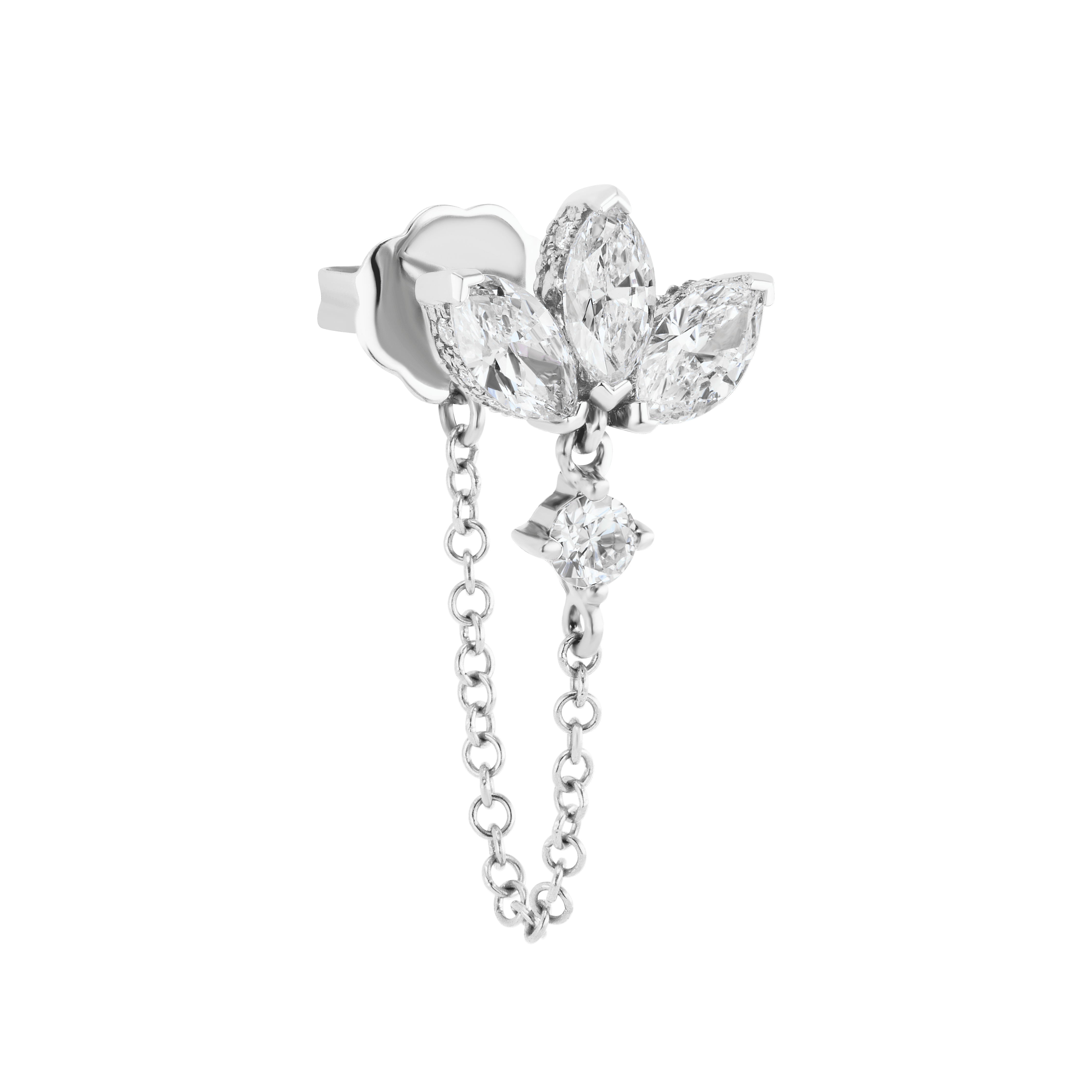 Diamond Lotus Dangle Chain Wrap