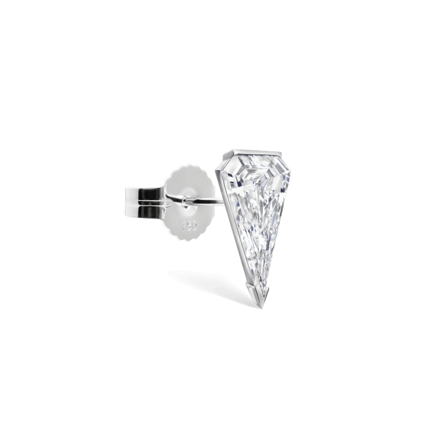 Low Profile Silhouette Diamond Stud Earring