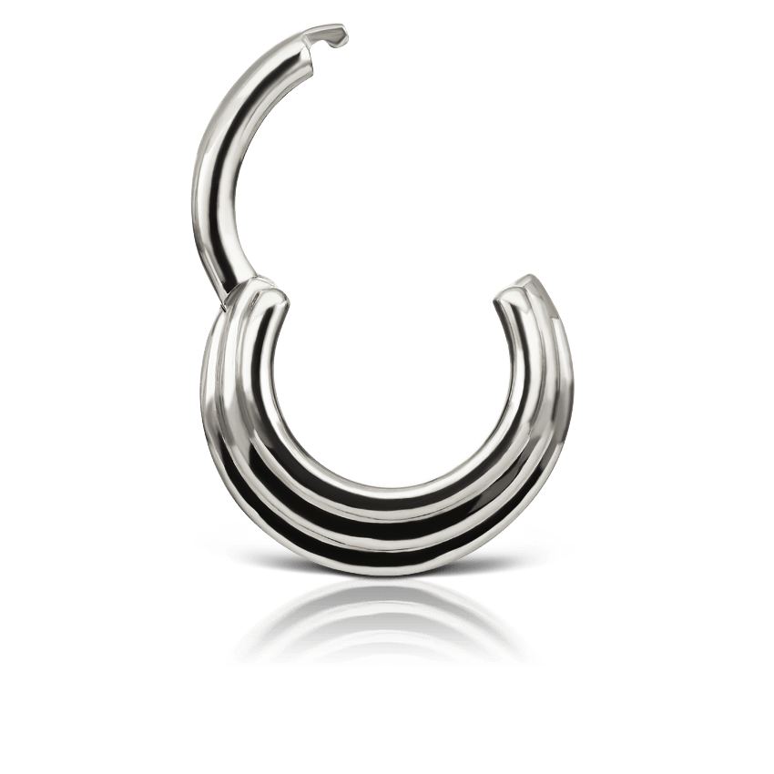 Hiranya Hoop Earring White Gold 6.5mm 16 Gauge = 1.3mm