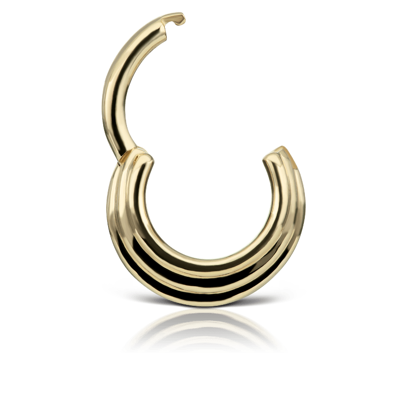 Hiranya Hoop Earring Yellow Gold 6.5mm 16 Gauge = 1.3mm