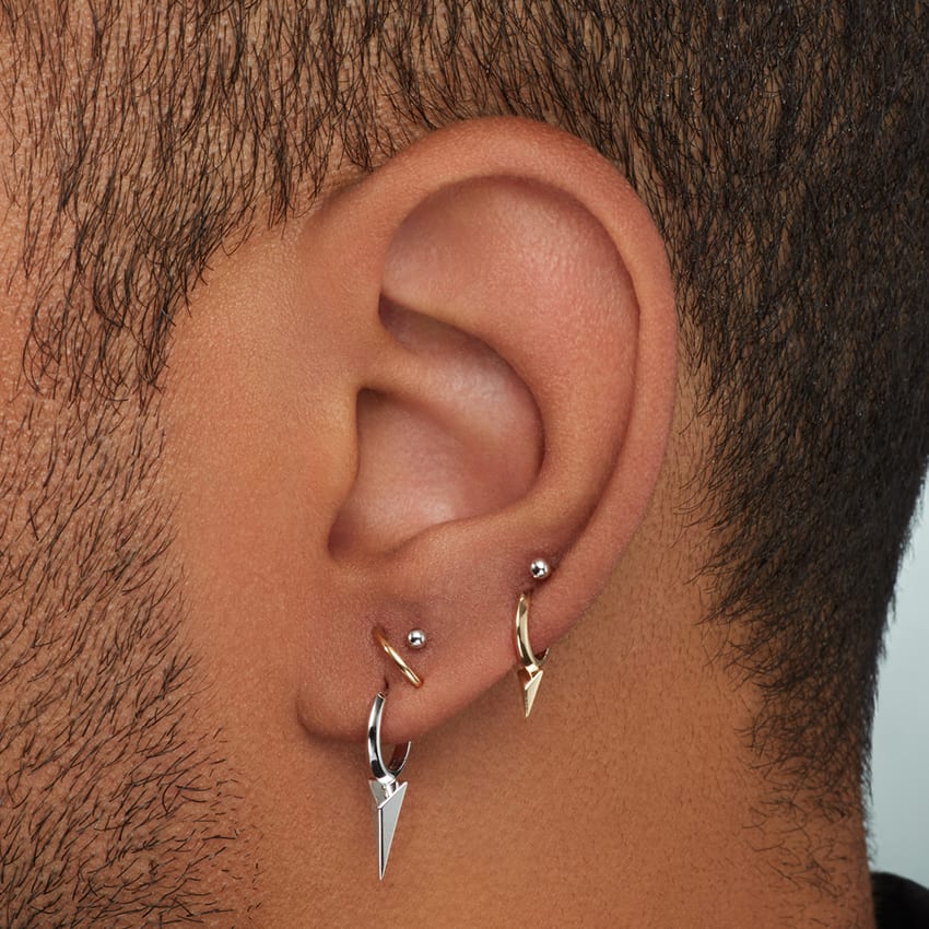 Ball Threaded Stud Earring Rose Gold 2.5mm