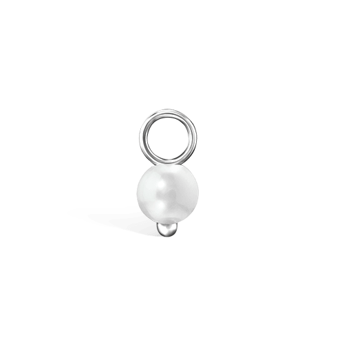Pearl Charm White Gold 3mm