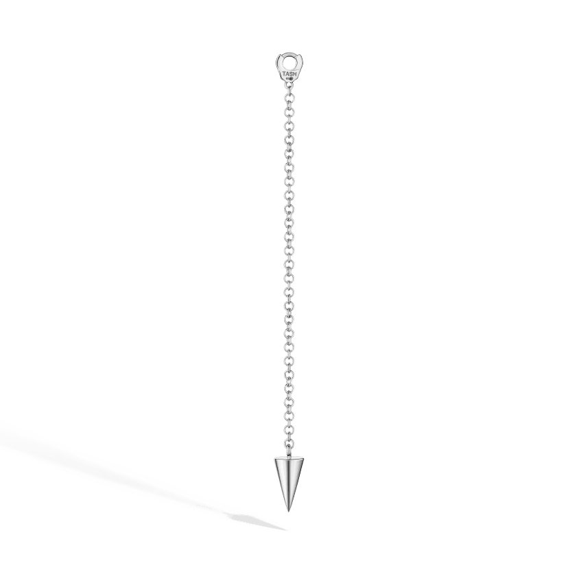 Pendulum Charm with Short Spike White Gold 40mm