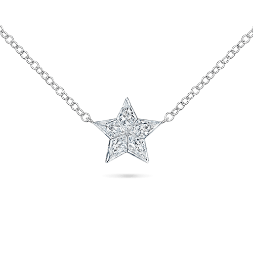 9mm Invisible Set Diamond Star Necklace