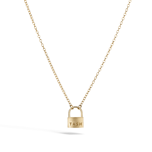 Large Padlock Necklace Yellow Gold 18 Inches 1.8mm