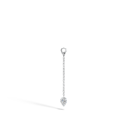 Pendulum Charm with Pear Diamond White Gold 20 mm