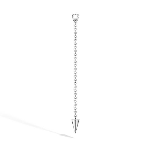 Pendulum Charm with Short Spike White Gold 40mm