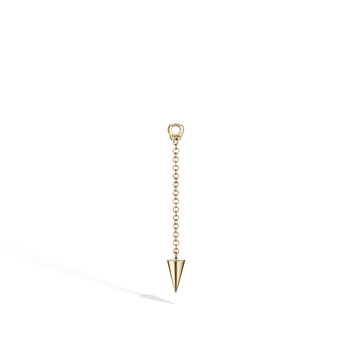 Pendulum Charm with Short Spike Yellow Gold 20 mm