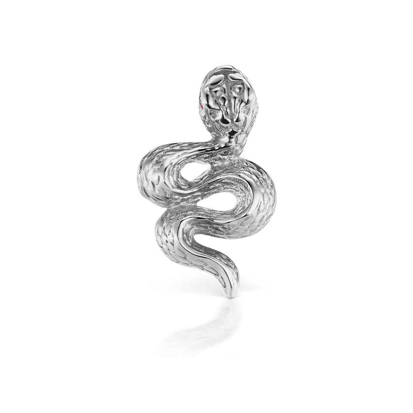 Engraved Snake with Ruby Eyes Frontal