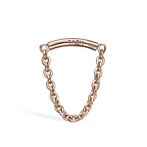 Single Chain Drape Rose Gold Horizontal
