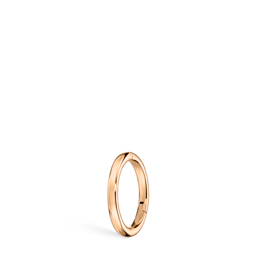Plain Gold Hoop Earring Rose Gold 6.5mm 18 Gauge = 1.02mm