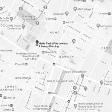 New York Piercing Studio location - map of New York City Broadway Store